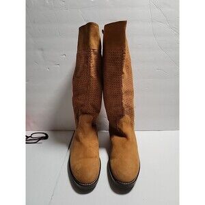 Lola Sabbia for Eric Michael Cognac PullOn Suede Boots size 41
